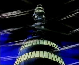 Post Office Tower, as it appeared in episode 50 of the animated television series.