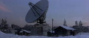 The Severnaya facility exterior shot, as seen in GoldenEye (1995).
