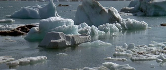 007 makes his escape from Siberia by iceberg-sub, as seen in A View to a Kill (1985).