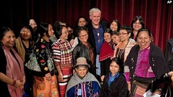 James Cameron with group