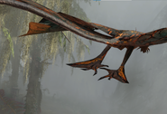 A close-up of the legs and feet of a stingbat from the Clouded Forest region of the Western Frontier.