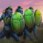 Na'vi using the Atlas Beetle carapace as shields