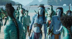 Neteyam and Lo'ak greet