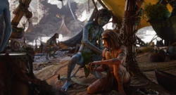 Spider having blue dye applied to his body in order to feel more Na'vi.