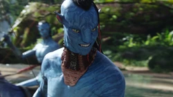 Tsu'tey amused by Jake's failures.