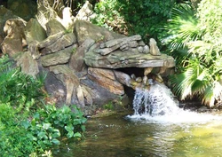 The dragon fountain on the site