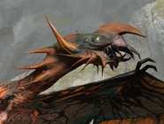 A close-up of the head of a stingbat from the Clouded Forest region of the Western Frontier.