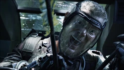 Quaritch with an expression of horror