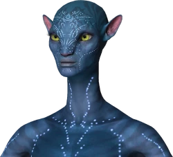 Close-up of a Na'vi skin pattern.