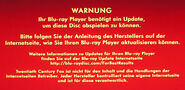 Blu-ray Red Warning Screen to Update Firmware Photo Credits: Frank at Amazon.de