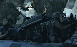 A machine gun nest on top of a Valkyrie.