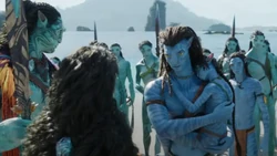 The Sullys seeking uturu with the Metkayina clan