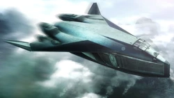 The Valkyrie in flight.