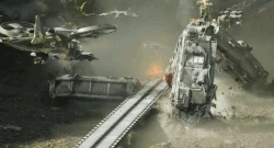 The Resistance destroys an RDA train