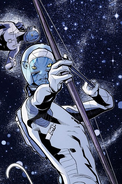 Akwey fighting in space.