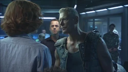 Quaritch shuts up Grace.