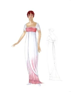 Costume sketch for the swim dress