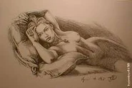 Jack's nude drawing of Rose.