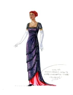 Costume sketch of the second evening gown
