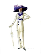 Costume sketch for the boarding suit