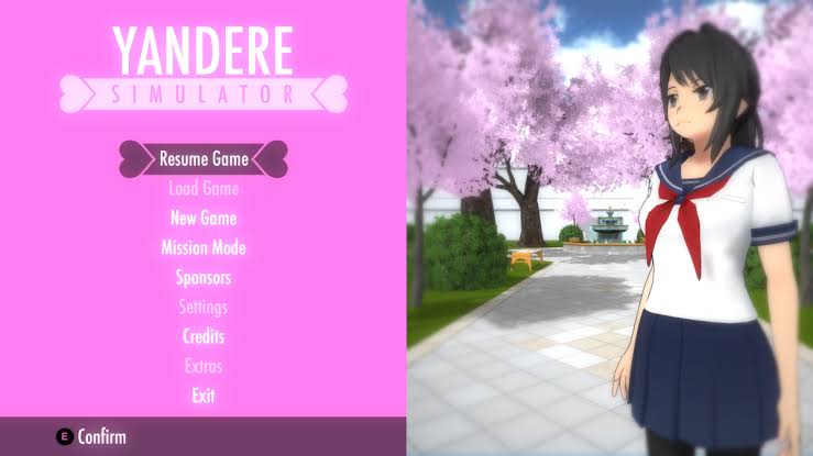 yandere simulator new game