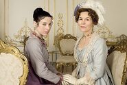 Sally Hawkins (on left) as Anne Elliot in Persuasion (2007) pictured with Lady Russell