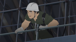 Koichiro at building site.png