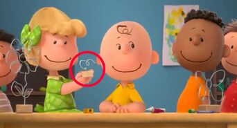 The sculpture that Charlie Brown makes is a reference made by animators about how complex Charlie Brown's hair is to animate.