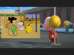 The tetherball shown in the school playground is the same as the one which is shown in You're in Love, Charlie Brown.
