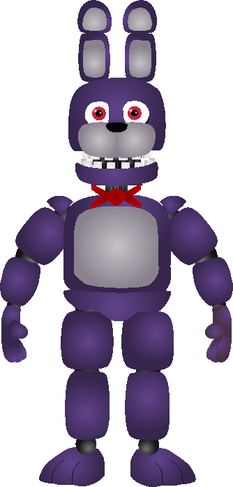 red and blue Nightmare Bonnie for funvideotv wiki by snivy0711 on