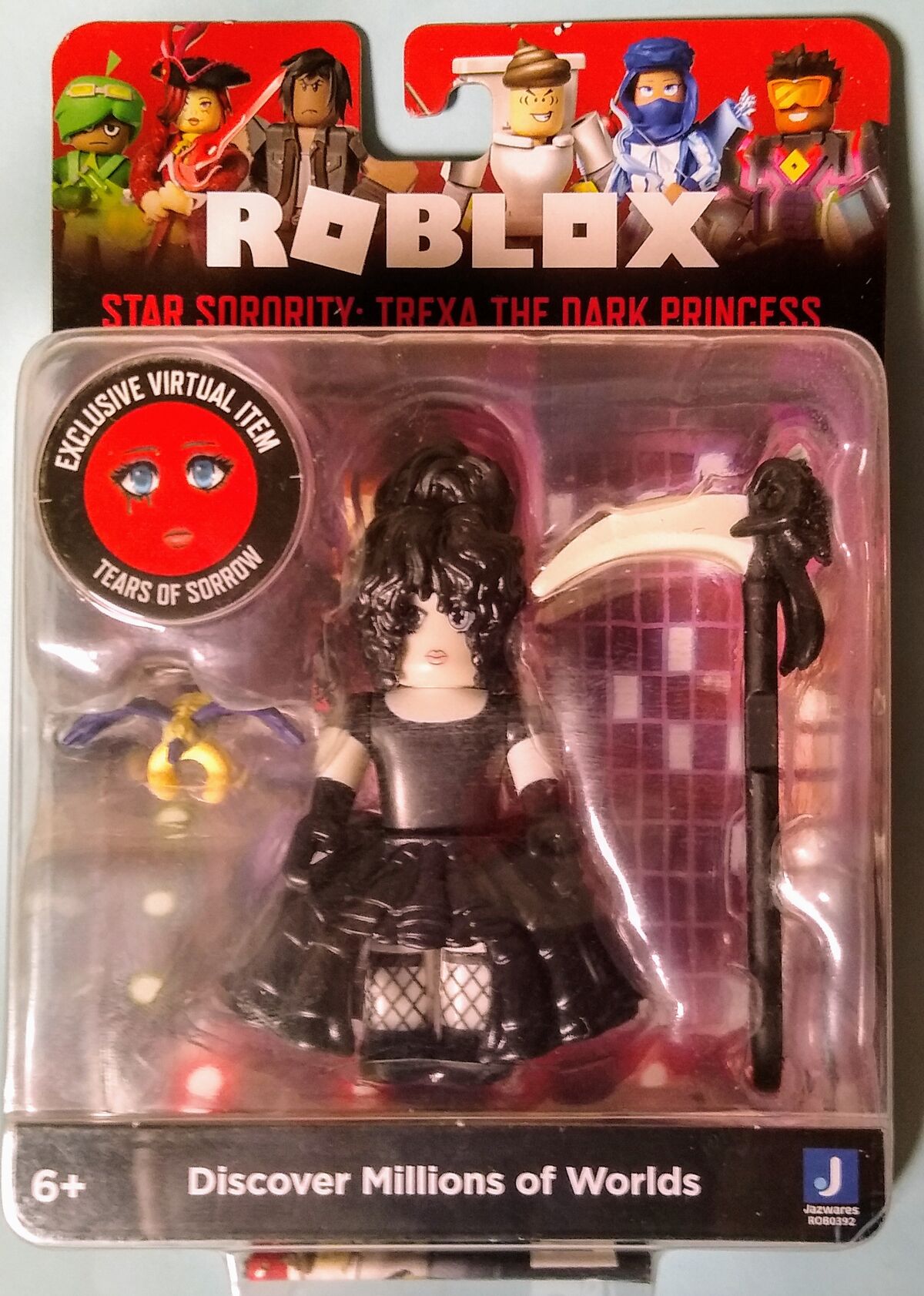 Roblox Action Collection - Star Sorority: Trexa The Dark Princess Figure  Pack + Two Mystery Figure Bundle [Includes 3 Exclusive Virtual Items]