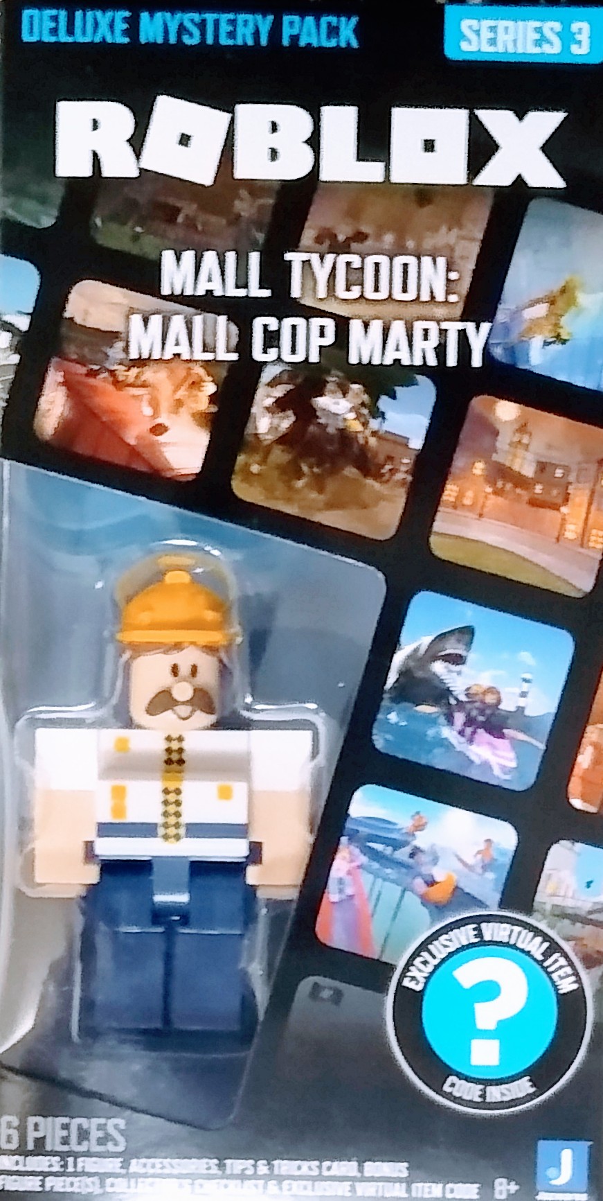  Roblox Action Collection - Mall Tycoon: Mall Cop Marty + Two  Mystery Figure Bundle [Includes 3 Exclusive Virtual Items] : Toys & Games