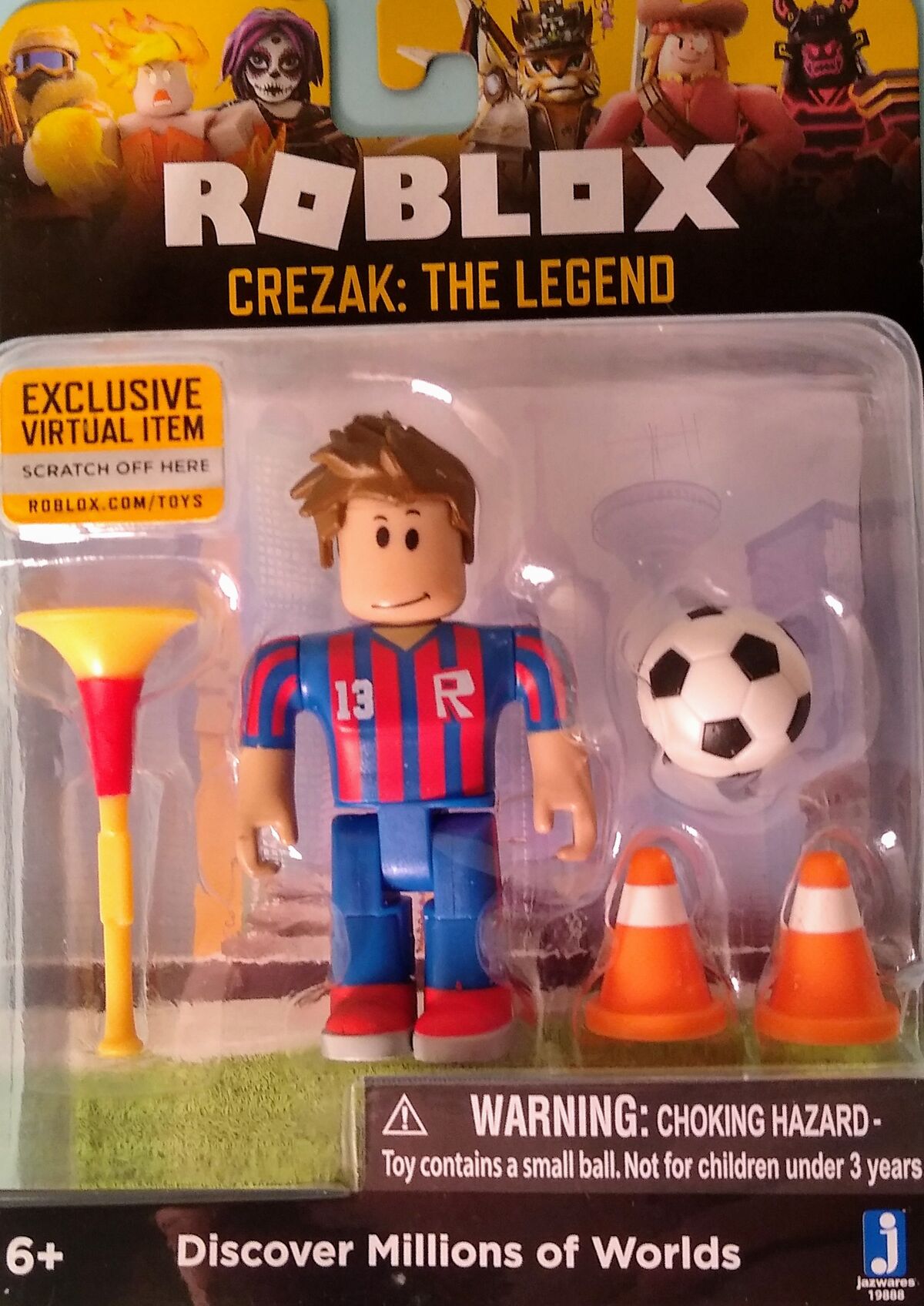 Roblox Celebrity Collection - Crezak: The Legend Figure Pack [Includes  Exclusive Virtual Item] 