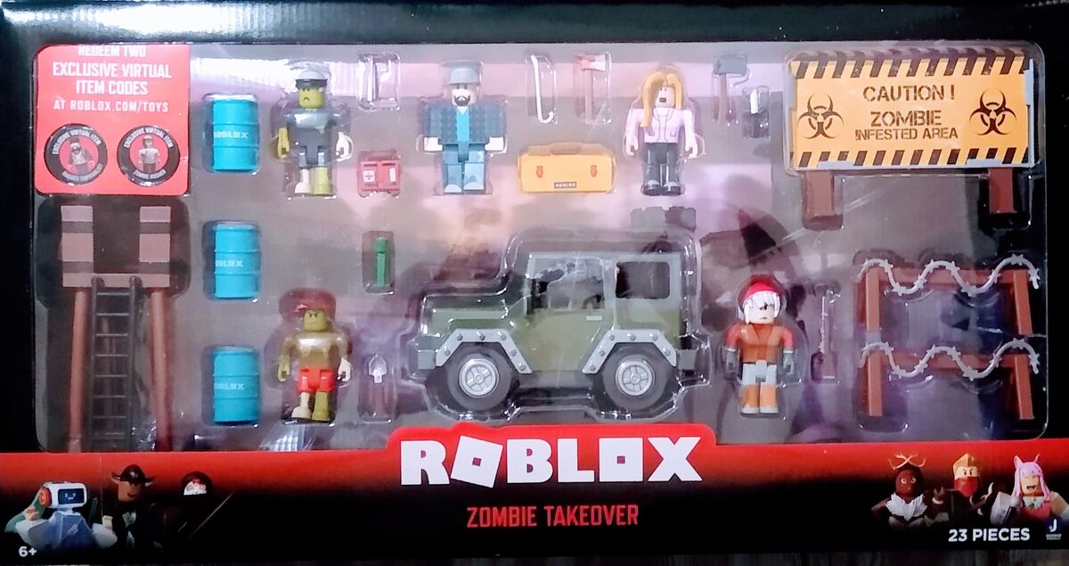 Roblox Zombie Takeover 23 Pieces 2 Virtual Item Codes Jazwares