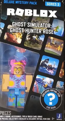 roblox rose toy Roblox Plastic Deluxe Mystery Pack, Ghost Hunter Rose, Action Figures,  Multi 6 Years & Up