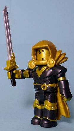 Roblox Icons Gold Collectors Dominus Aureus Dude Figure With Sword Toy