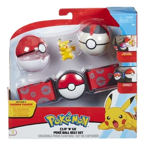 Pokemon Clip 'N' Go Belt Set With Pikachu Figure - Wearable Pok?? Ball Belt For Kids 4+