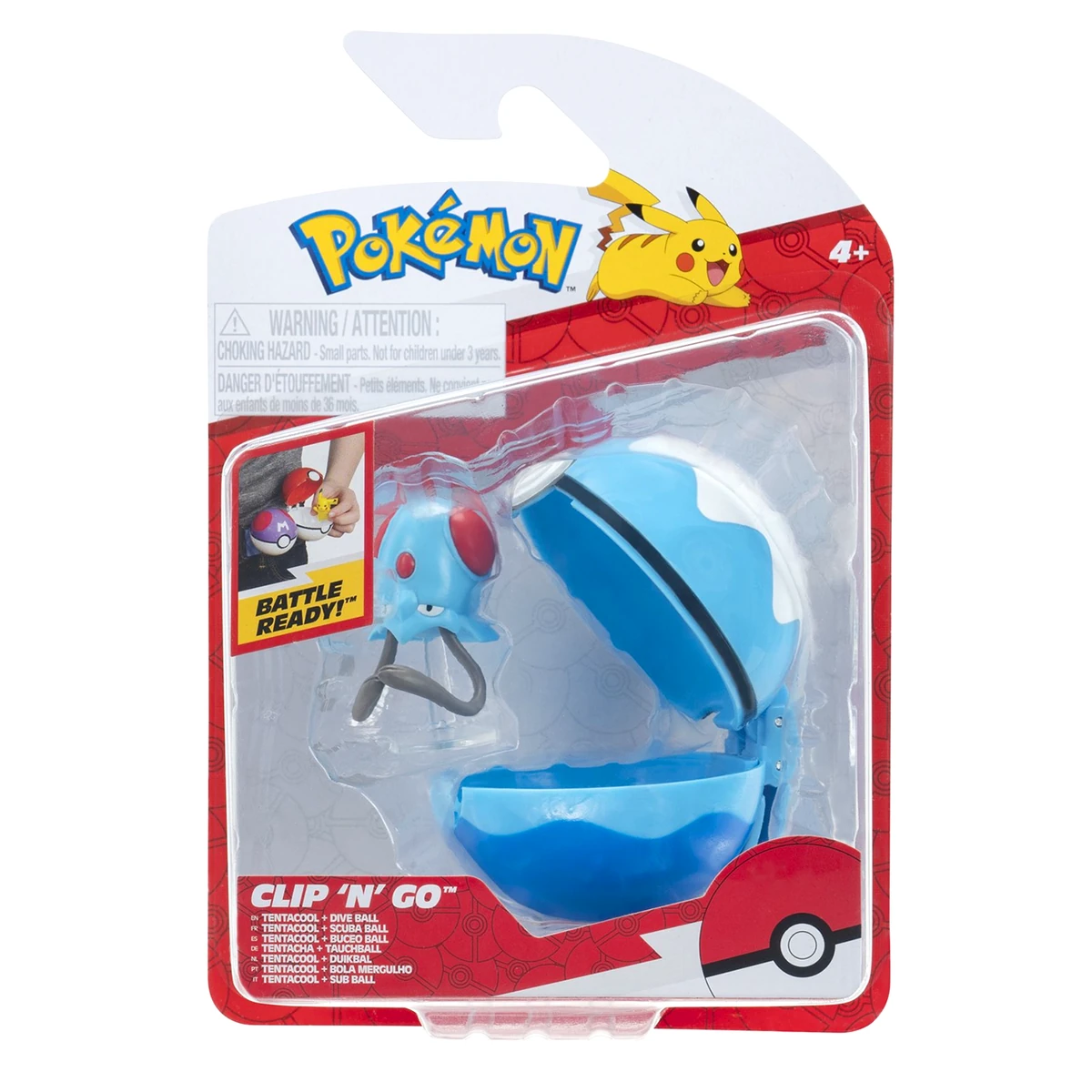 Clip 'N' Go: Wave 20 - Tentacool | Jazwares Pokemon Figure Wiki