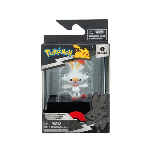 Pokemon Select Figure - Scorbunny PKW2520 - Statuetta In Vinile 10,5 Cm - Multicolore - Giocattolo Ufficiale