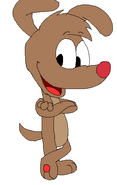 Justin Puppy in the style of Walt Disney or Goof Troop.