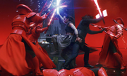 Kylo und Rey kämpfen zusammen