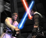  im Kampf mit seinem Master.