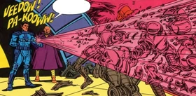 Valance lebt seinen Hass auf Droiden aus.