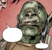 Teneb hält seinen sterbenden Freund, nicht Sklaven in den Händen.