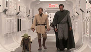 Kenobi, Organa und Yoda auf der Tantive IV