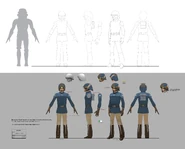 Konzeptzeichnung zu einem Soldaten der Flotte