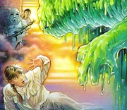 Tash wird von einem Knubbel angegriffen.