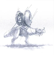 Eine Konzeptzeichnung eines Fambaas als Schallkanone