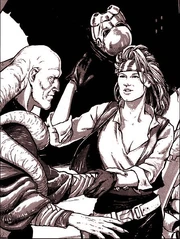 Platt und Tru'eb nach der  gegen  Truppen.