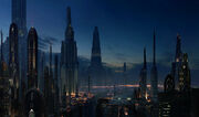 Coruscant-Skyline Matte-Painting